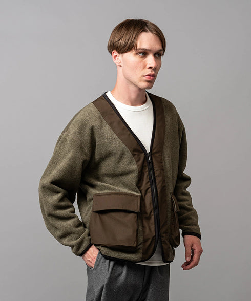 MR.OLIVE / MELTON FLEECE / ZIP UP CARDIGAN ミスターオリーブ/メルトンフリース/ジップアップカーディガン